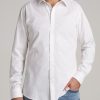 Men American Tall Button Shirts | Oskar Button-Up Shirt For Tall Men In Bright White