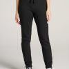 Women American Tall Athletic Pants | Wearever Fleece Slim-Fit High-Waisted Women'S Tall Sweatpants In Black