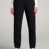 Women American Tall Athletic Pants | Wearever Fleece Relaxed Women'S Tall Sweatpants In Black