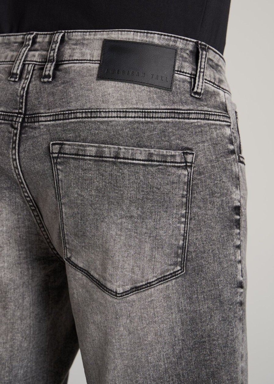 Men American Tall Jeans | Carman Tapered Jeans For Tall Men In Washed Faded Black