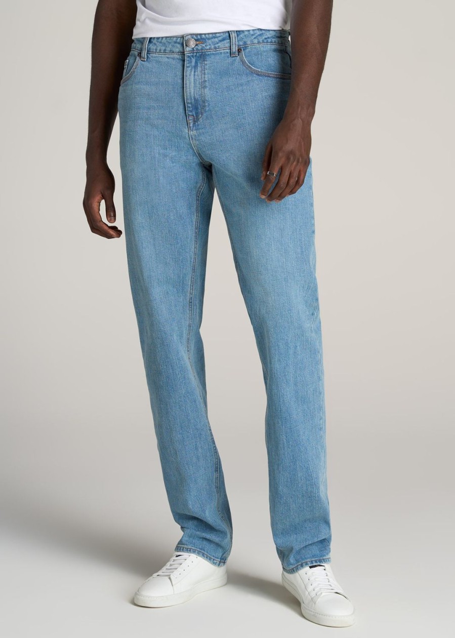 Men American Tall Jeans | Lj&S Straight Leg Jeans For Tall Men In Heritage Faded