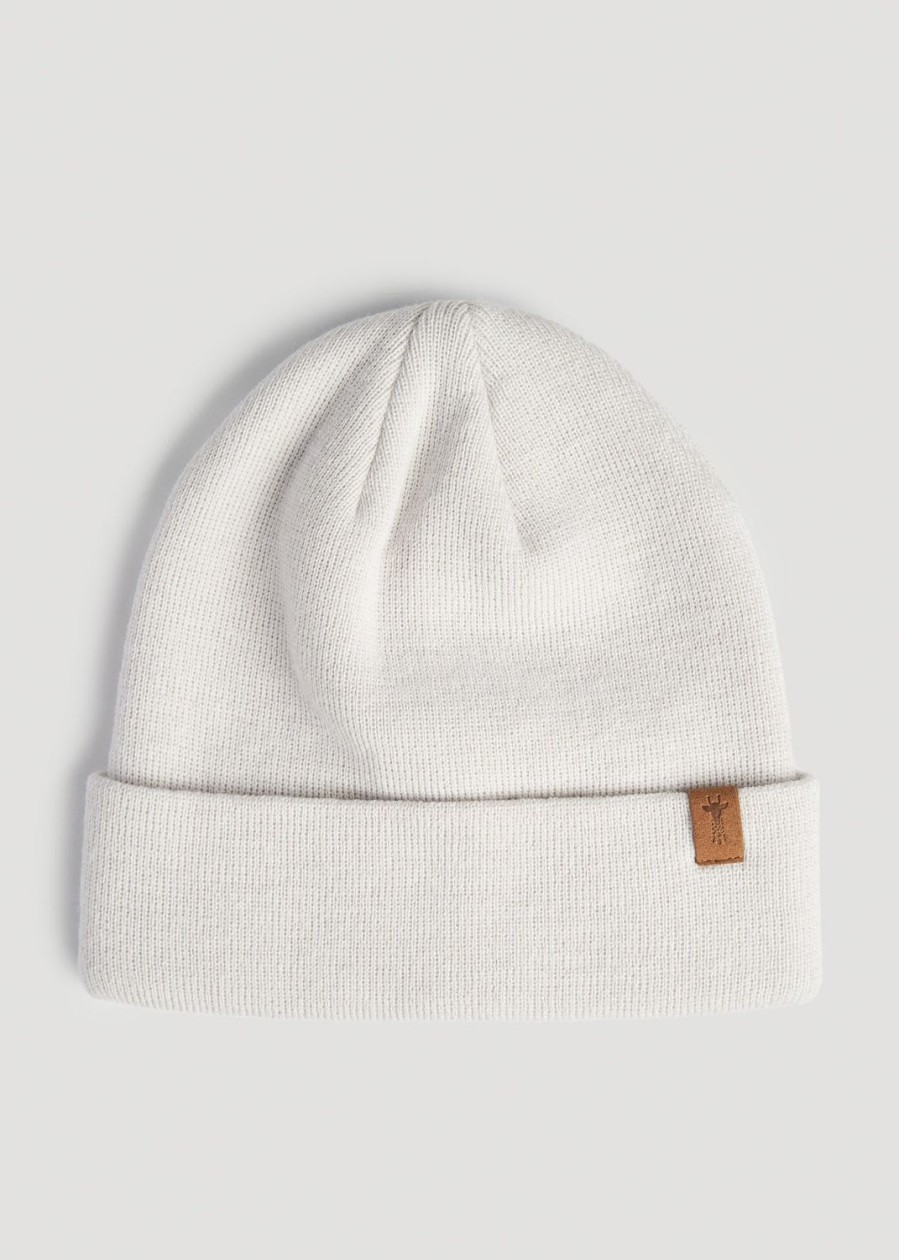 Men American Tall Other Accessories | Men'S Tall Cuffed Beanie Hat In Light Grey