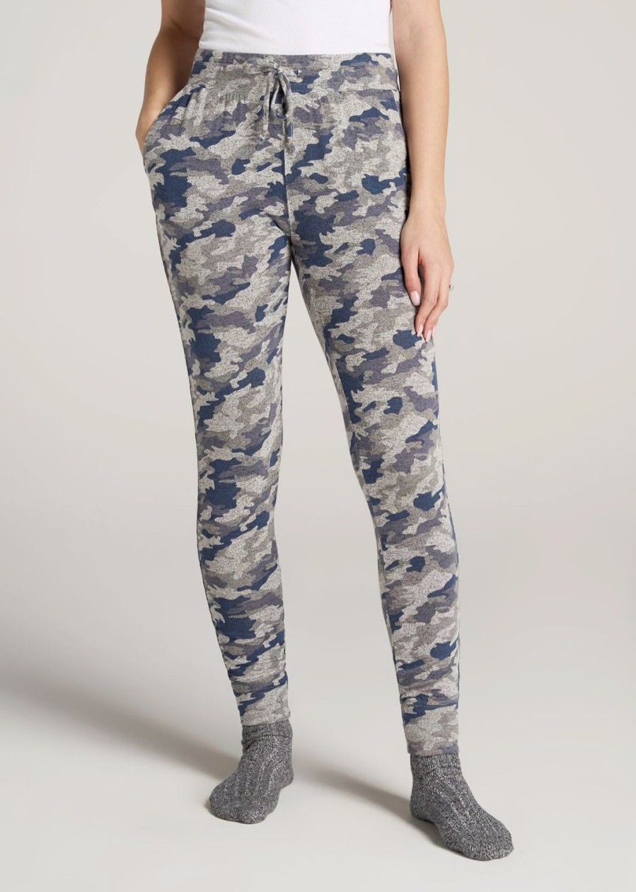 Women American Tall Athletic Pants | Cozy Lounge Joggers For Tall Women In Camo