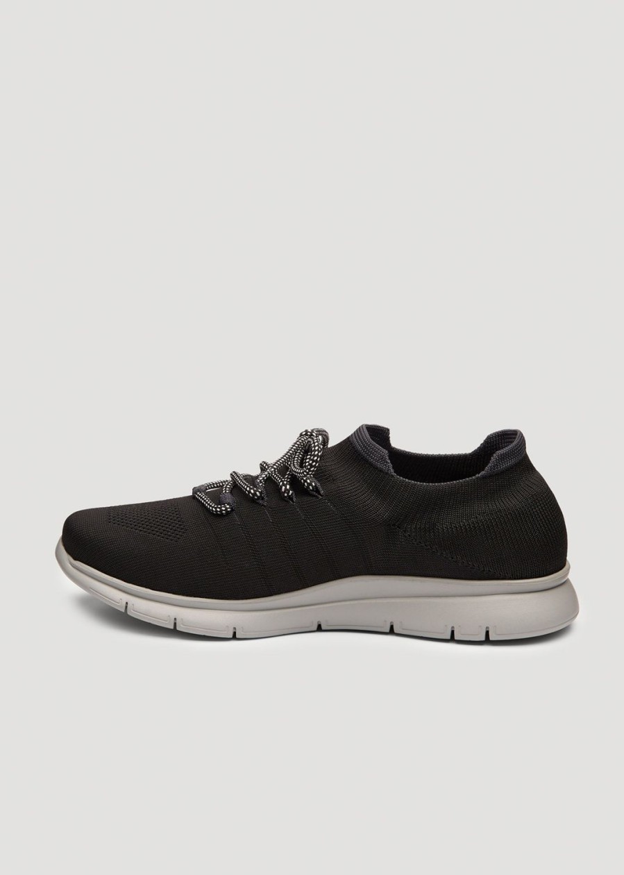 Men American Tall | Tall Men'S Knit Running Shoes In Black