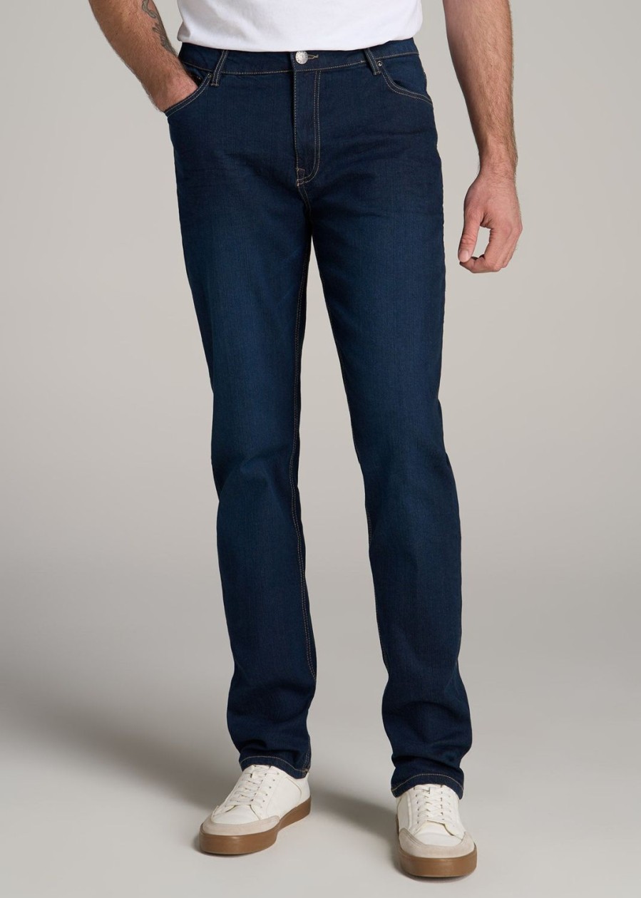 Men American Tall Jeans | Mason Semi-Relaxed Jeans For Tall Men In Blue Steel