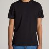 Men American Tall Tees + Tanks | The Essential Regular-Fit Crew-Neck Men'S Tall Tees In Black