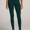 Women American Tall Athletic Pants | Mid Rise Run Legging For Tall Women Emerald