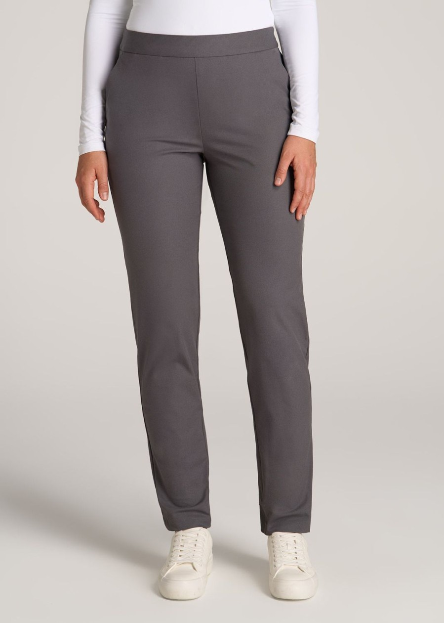 Women American Tall Pants + Trousers | Pull-On Traveler Pants 2.0 For Tall Women In Light Ash