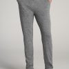 Men American Tall Athletic Pants | A.T. Performance Zip Bottom Pants For Tall Men In Grey Mix