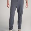 Men American Tall Athletic Pants | A.T. Performance French Terry Sweatpants For Tall Men In Tech Charcoal Mix