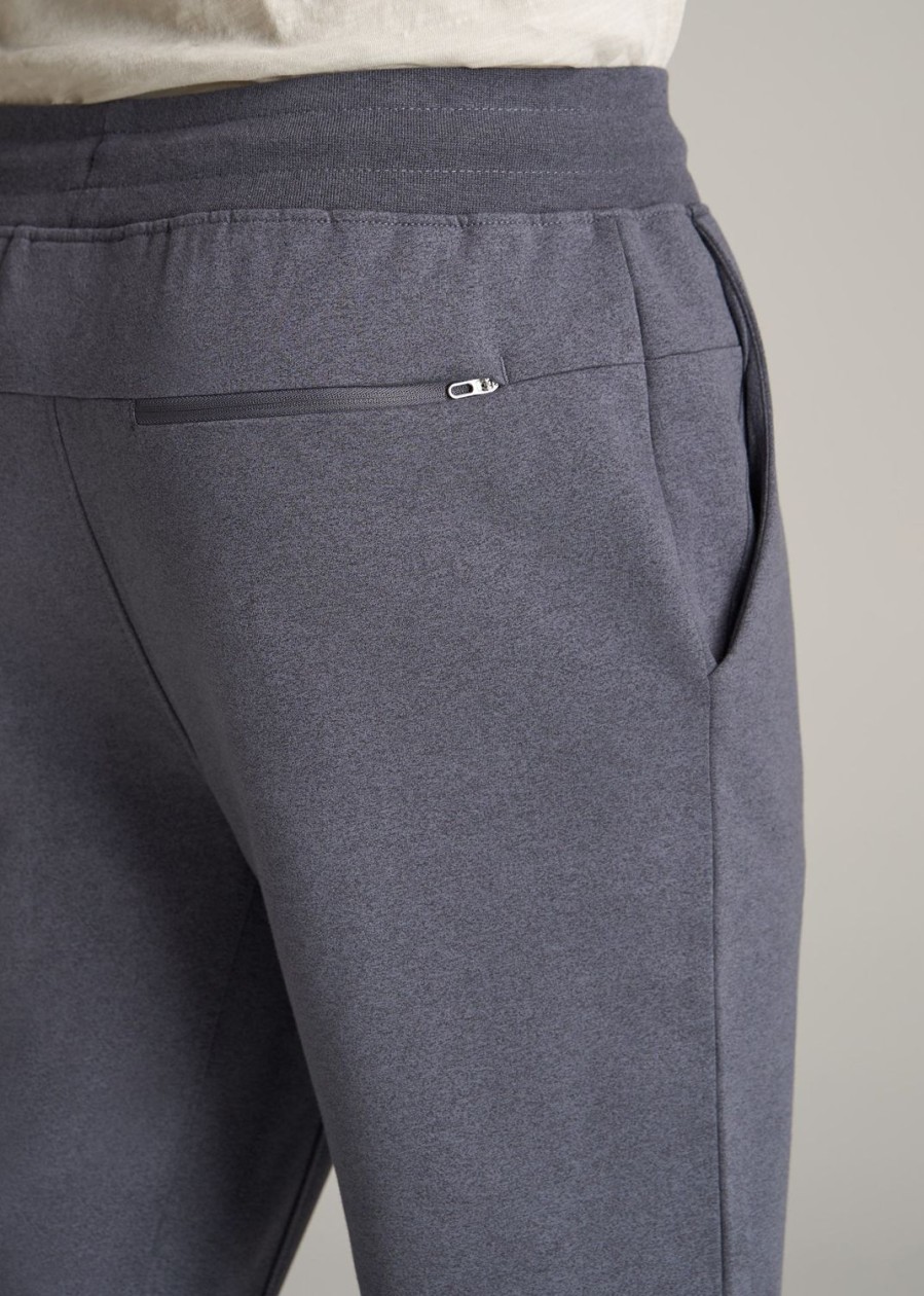 Men American Tall Athletic Pants | A.T. Performance French Terry Sweatpants For Tall Men In Tech Charcoal Mix