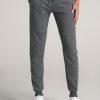 Men American Tall Athletic Pants | Wearever Fleece Joggers For Tall Men In Charcoal Mix