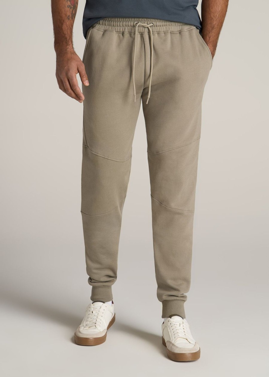 Men American Tall Athletic Pants | Wearever Fleece Joggers For Tall Men In Khaki