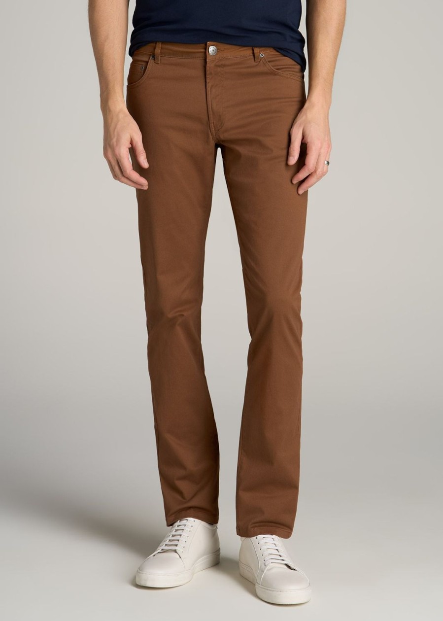 Men American Tall Pants + Chinos | Carman Tapered Fit Five-Pocket Pant Men'S In Nutshell