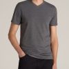 Men American Tall Tees + Tanks | The Essential Regular-Fit V-Neck Men'S Tall Tees In Charcoal Mix