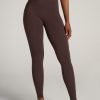 Women American Tall Athletic Pants | Cotton Women'S Tall Leggings In Chocolate