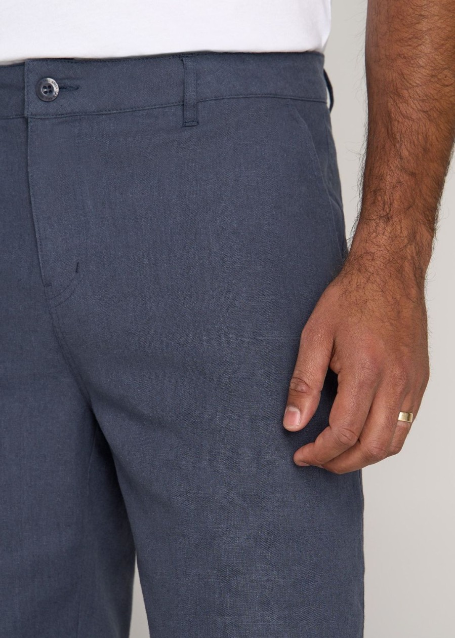 Men American Tall Shorts | Linen Shorts For Tall Men In Chambray Linen