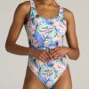 Women American Tall Swimwear | Women'S Tall One Piece Swimsuit In Abstract Tropical