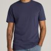 Men American Tall Tees + Tanks | Lj&S Men'S Tall Regular-Fit Crew Neck Tee In Weathered Navy