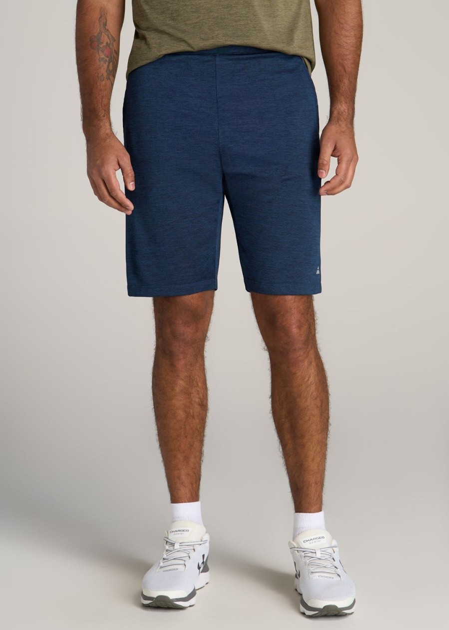 Men American Tall Shorts | A.T. Performance Engineered Athletic Shorts For Tall Men In Navy Mix