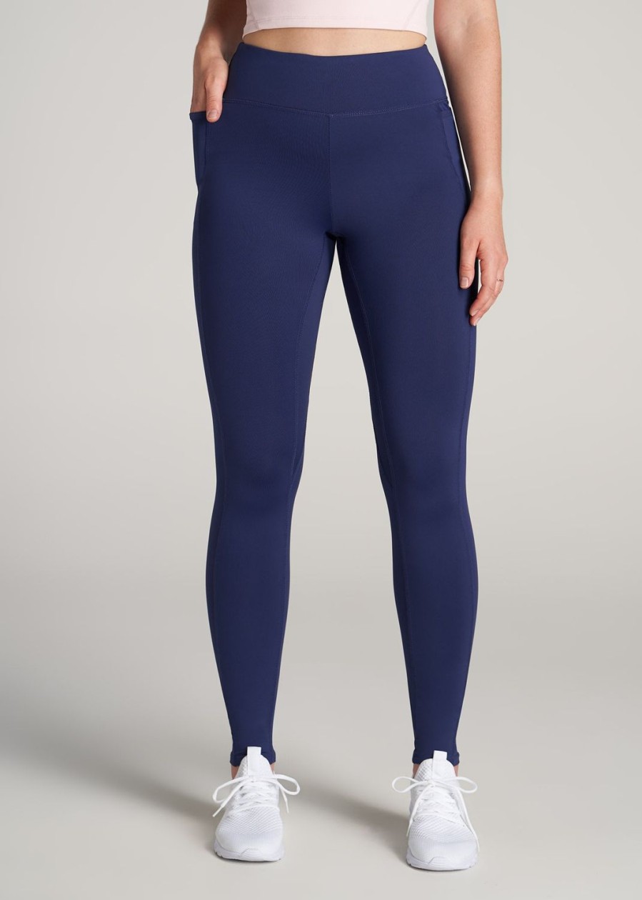 Women American Tall Athletic Pants | Bella Outer-Pocket Tall Women'S Legging In Midnight Blue