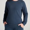 Women American Tall Hoodies + Sweatshirts | Wearever French Terry Women'S Tall Crewneck Sweatshirt In Bright Navy