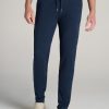 Men American Tall Athletic Pants | Microsanded French Terry Sweatpants For Tall Men In Marine Navy