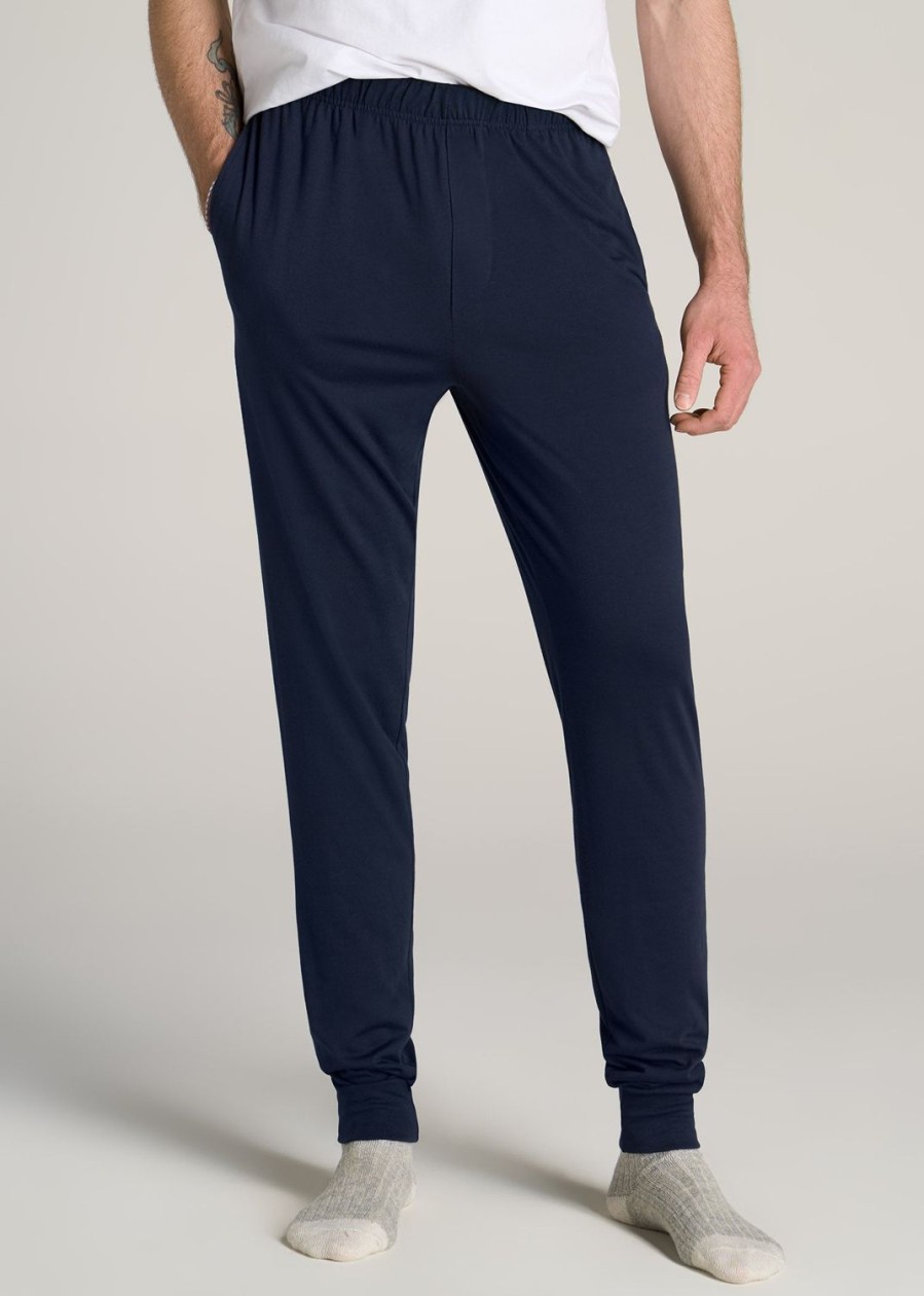 Men American Tall Athletic Pants | Lounge Pant Joggers For Tall Men In Navy