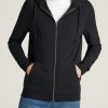 Men American Tall Hoodies + Sweatshirts | Wearever French Terry Full-Zip Men'S Tall Hoodie In Black