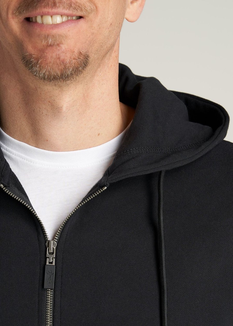 Men American Tall Hoodies + Sweatshirts | Wearever French Terry Full-Zip Men'S Tall Hoodie In Black