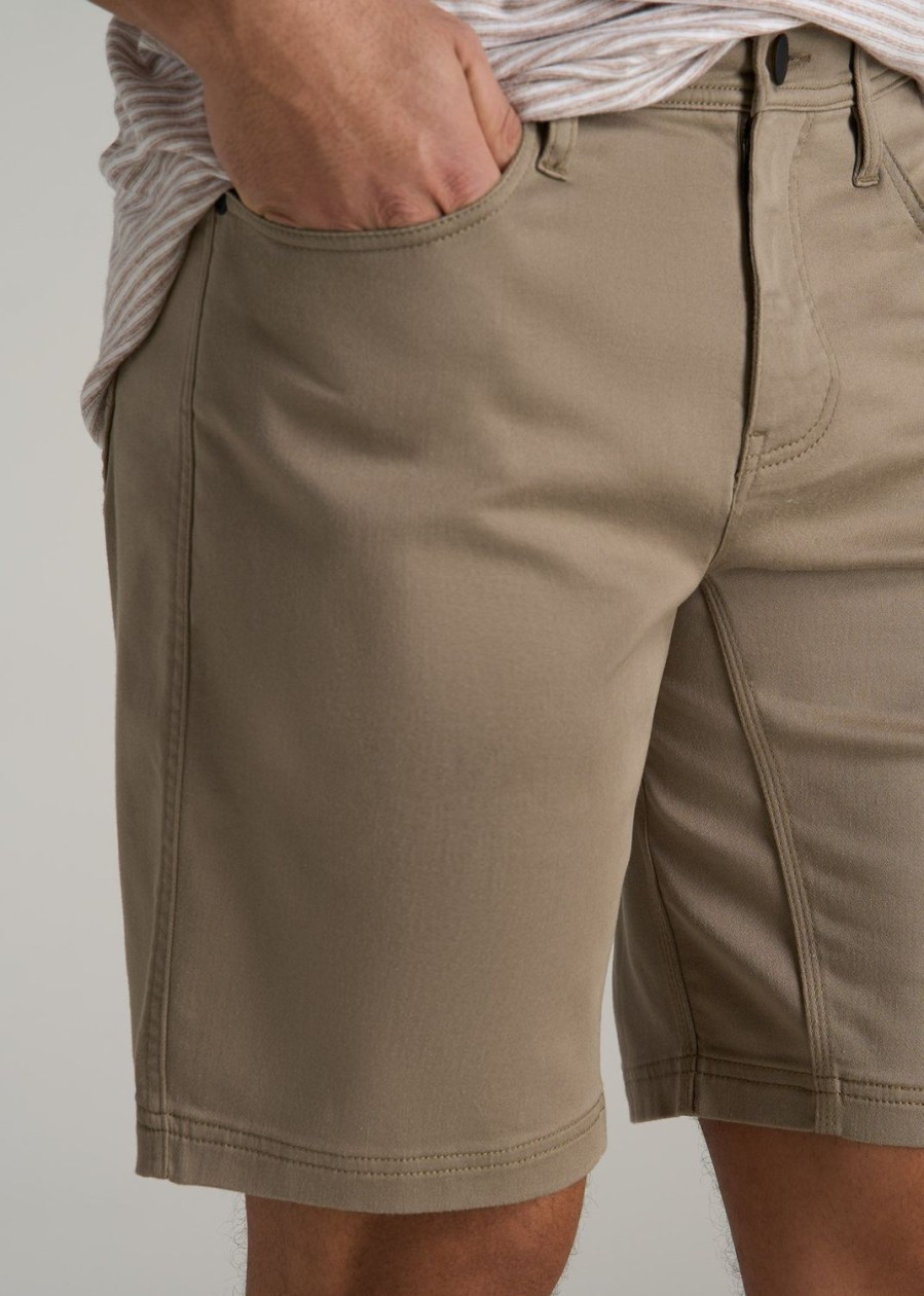 Men American Tall Shorts | Everyday Comfort 5 Pocket Short For Tall Men In Dark Sand