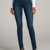 Women American Tall Jeans + Denim | Sarah Mid Rise Skinny Tall Women'S Jean In Blue Blue #003