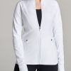 Women American Tall Jackets + Outerwear | Women'S Athletic Zip-Up Jacket In Bright White