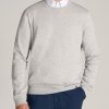 Men American Tall Hoodies + Sweatshirts | Wearever Fleece Crewneck Tall Men'S Sweatshirt In Grey Mix