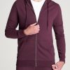 Men American Tall Hoodies + Sweatshirts | Wearever French Terry Full-Zip Men'S Tall Hoodie In Maroon