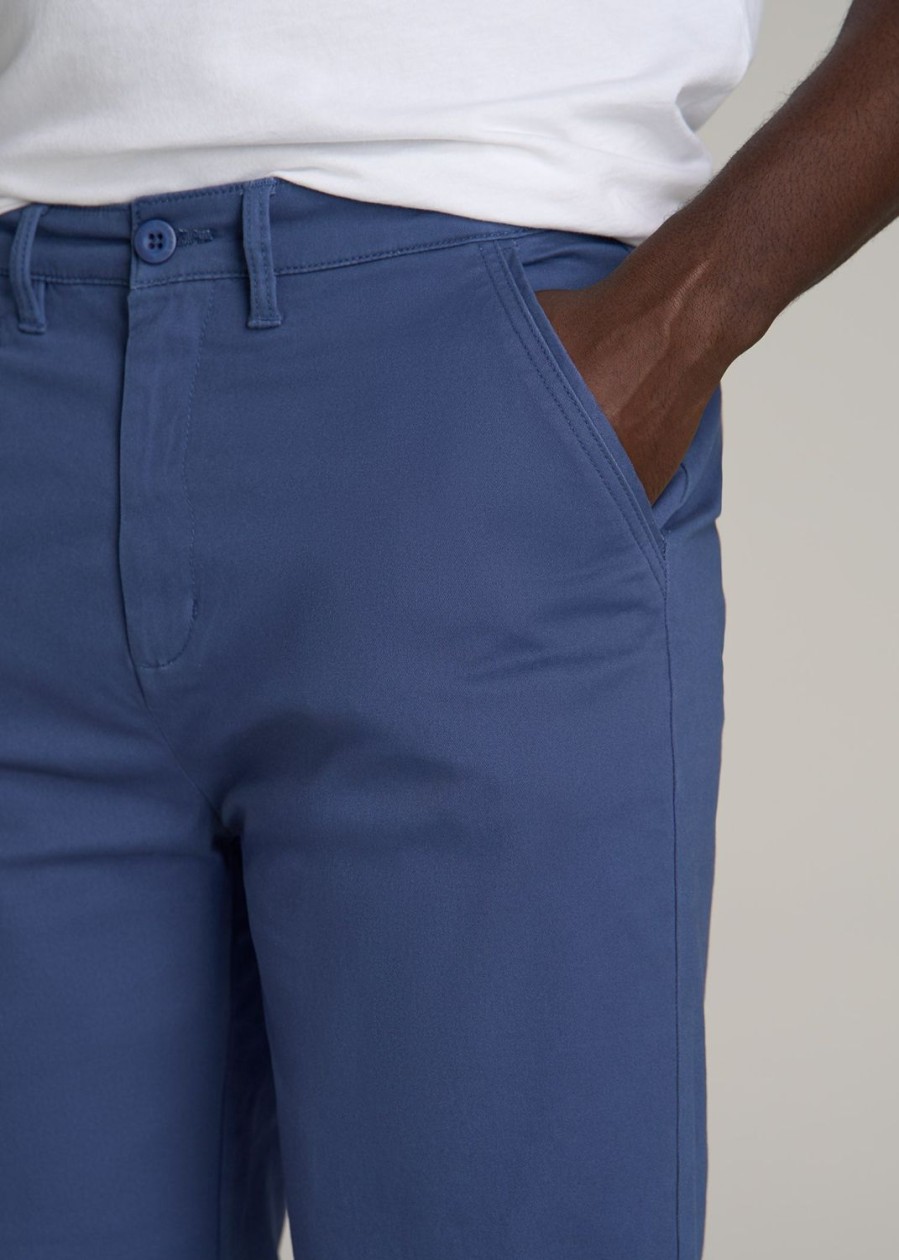 Men American Tall Shorts | Chino Shorts For Tall Men In Steel Blue