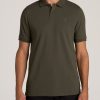 Men American Tall Polos | Men'S Tall Classic Polo With Embroidered Logo In Hunter Green