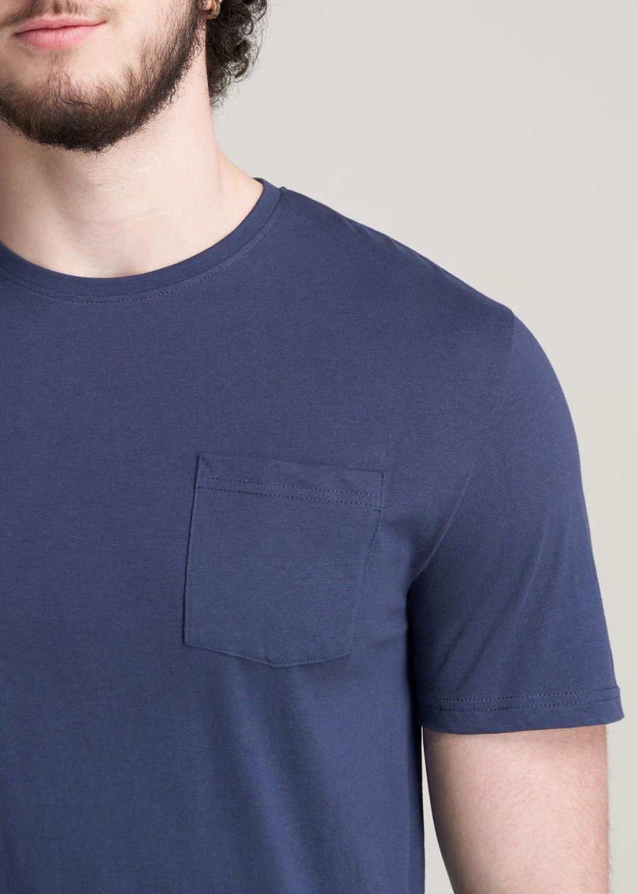 Men American Tall Tees + Tanks | Everyday Pocket Regular Fit T-Shirt For Tall Men In Navy