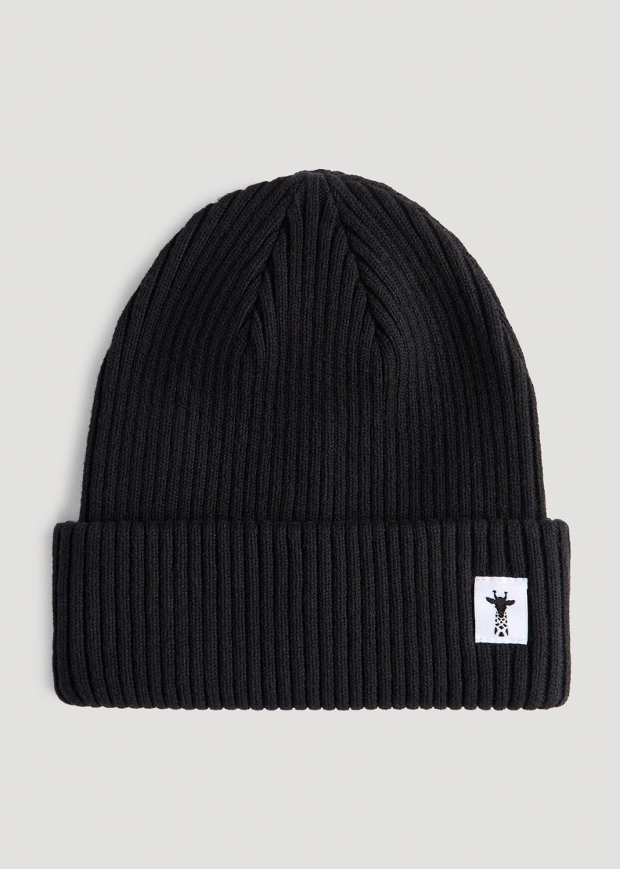 Men American Tall Other Accessories | Cotton Beanie In Black