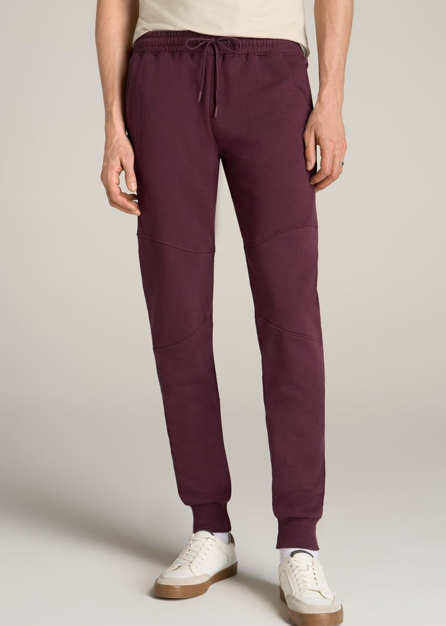 Men American Tall Athletic Pants | Wearever Fleece Joggers For Tall Men In Maroon