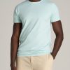 Men American Tall Tees + Tanks | Stretch Cotton Modern-Fit T-Shirt For Tall Men In Mint