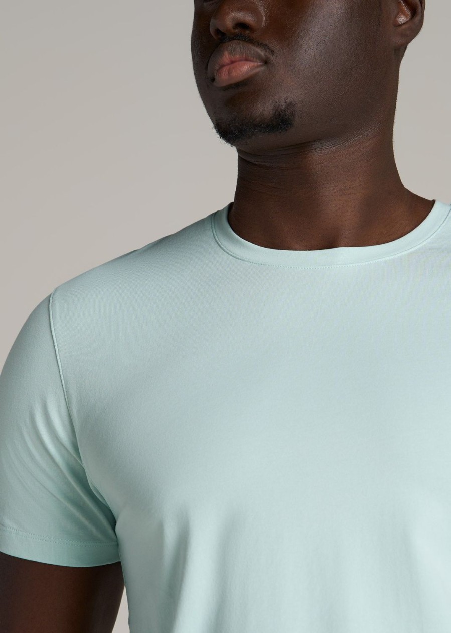 Men American Tall Tees + Tanks | Stretch Cotton Modern-Fit T-Shirt For Tall Men In Mint