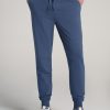 Men American Tall Athletic Pants | A.T. Performance Slim French Terry Joggers For Tall Men In Tech Navy Mix