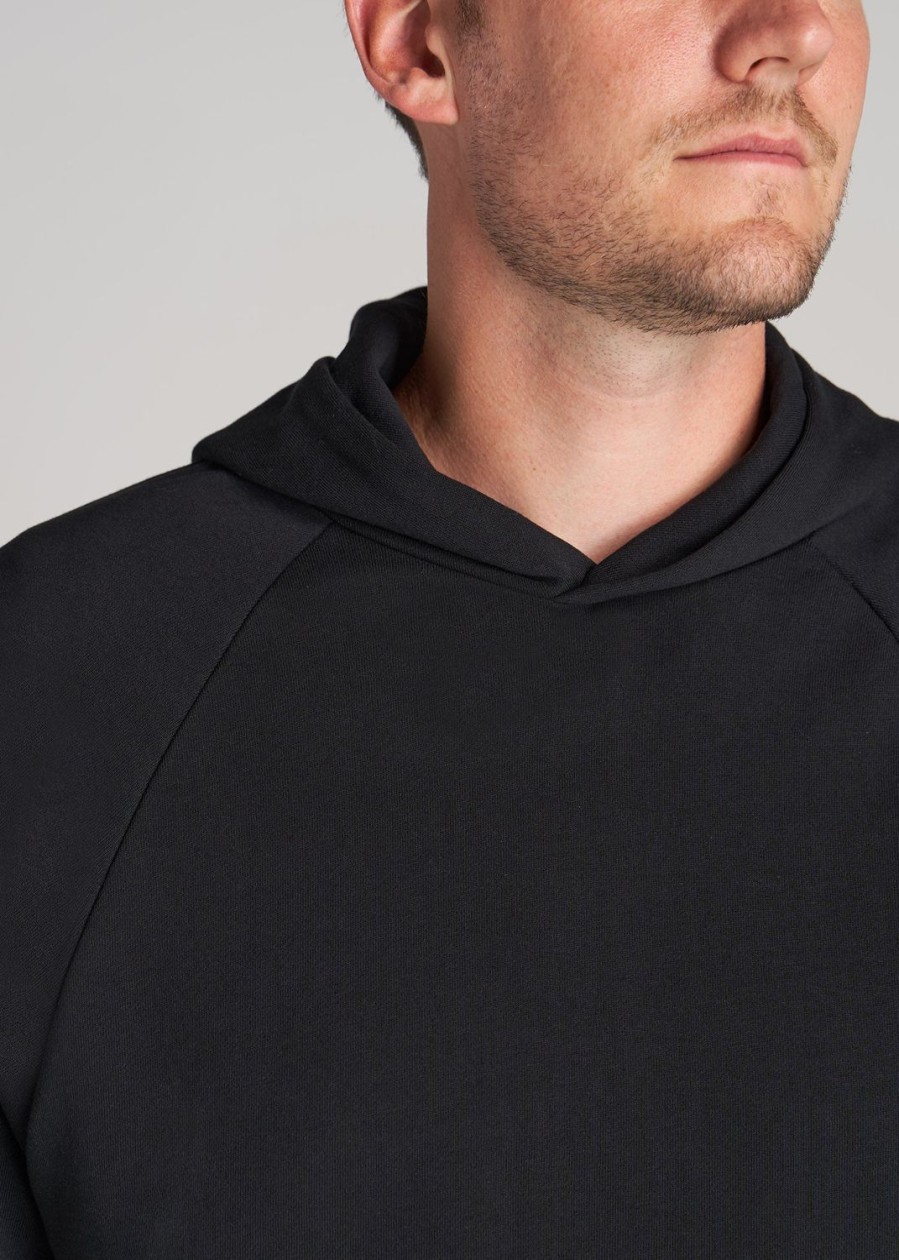 Men American Tall Hoodies + Sweatshirts | Wearever French Terry Raglan Men'S Tall Hoodie In Black