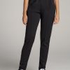 Women American Tall Athletic Pants | Women'S Tall Athletic Stripe Pants In Black & White Black And White