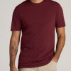 Men American Tall Tees + Tanks | Lj&S Men'S Tall Regular-Fit Crew Neck Tee In Sumac Red