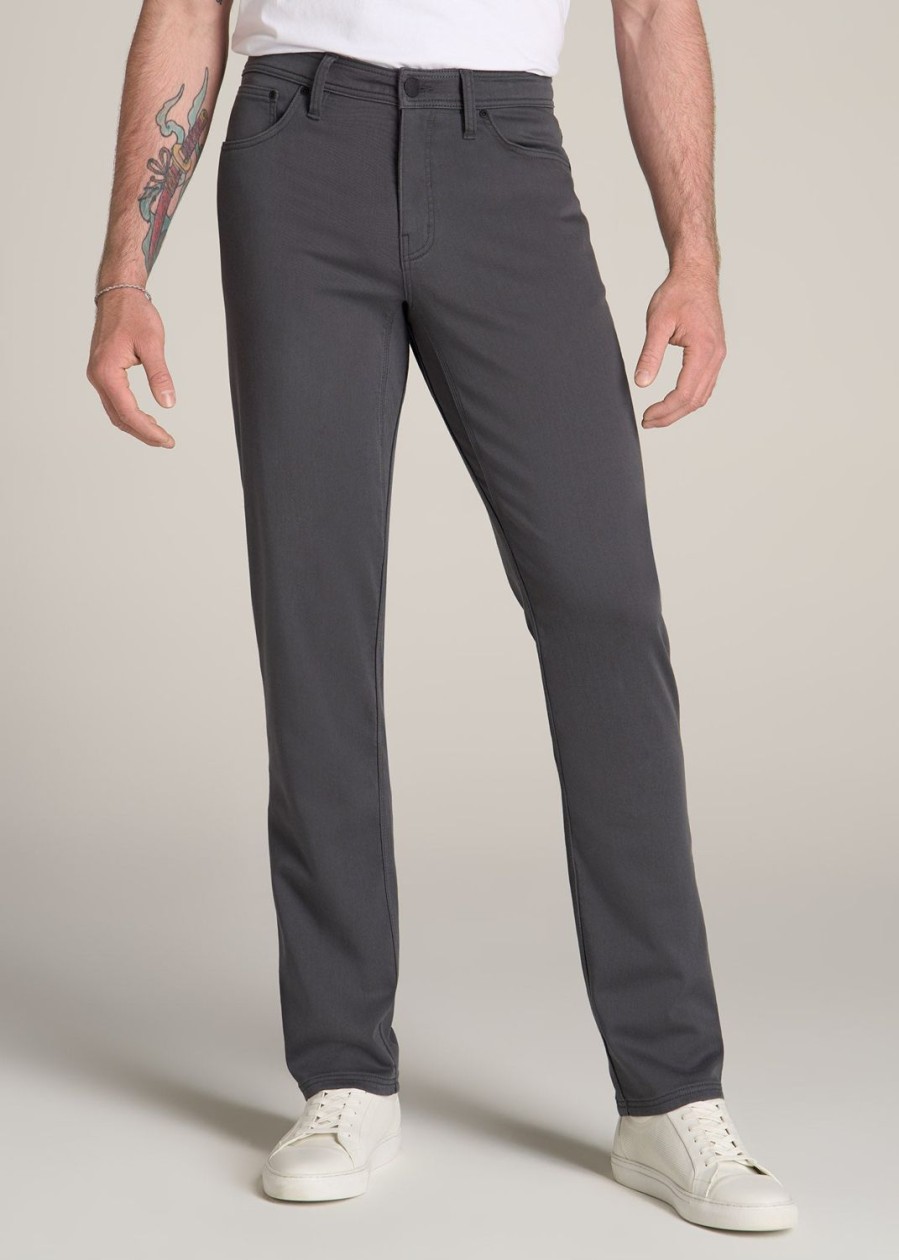 Men American Tall Pants + Chinos | Everyday Comfort 5-Pocket Tapered-Fit Pant For Tall Men In Iron Grey