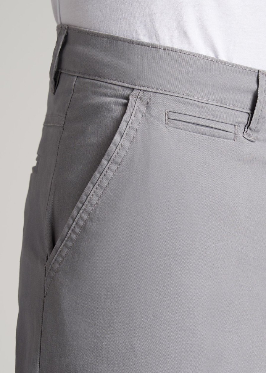 Men American Tall Pants + Chinos | Carman Tapered Chinos In Pants For Tall Men Pebble Grey