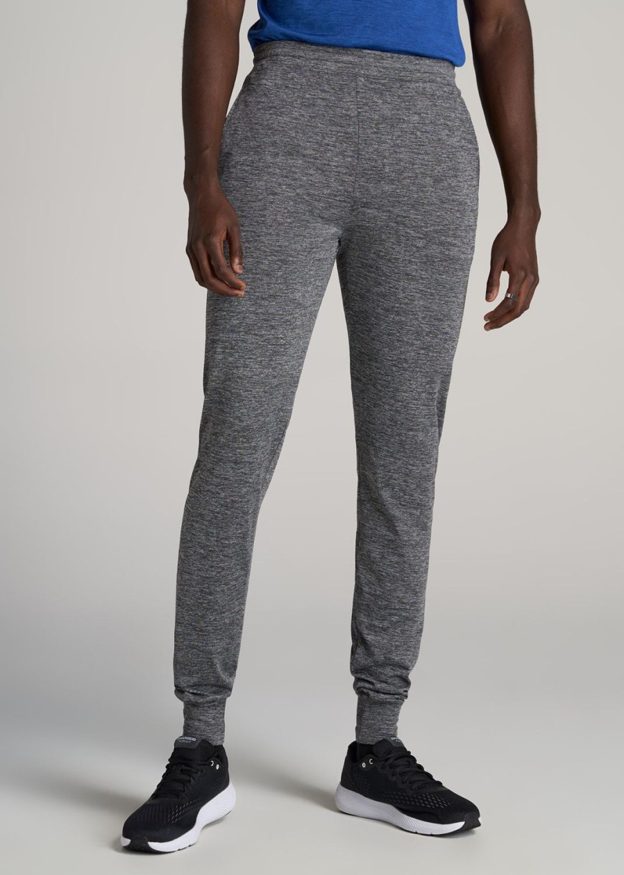 Men American Tall Athletic Pants | A.T. Performance Engineered Joggers For Tall Men In Grey Mix