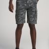 Men American Tall Shorts | Lj&S Men'S Tall Cargo Shorts In Vintage Camouflage